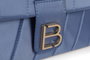 Lucky Bees Bolso de Hombro Azul en Piel de Polivinilo